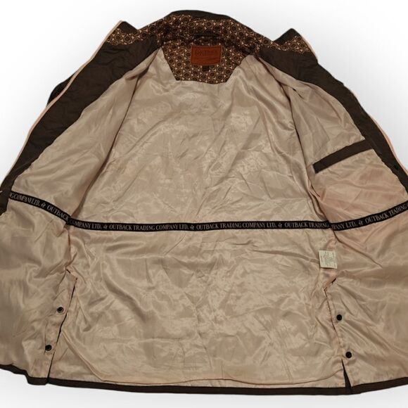 Outback Trading Co Women's Hunt valley micro check brown Jacket Size L Large - Picture 4 of 6